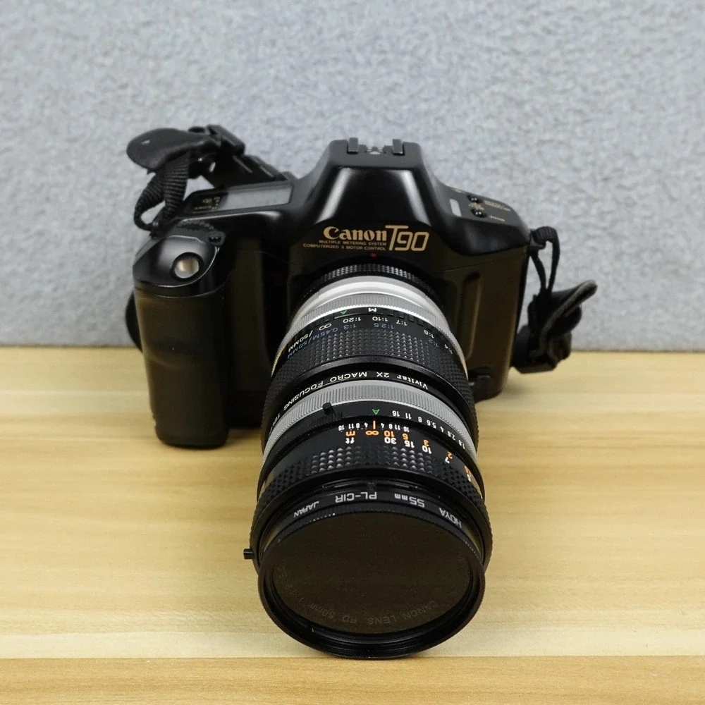 Vintage Canon T90 w/50mm 1.8 FD Lens, Teleconverters and Hoya Polarizer Filter